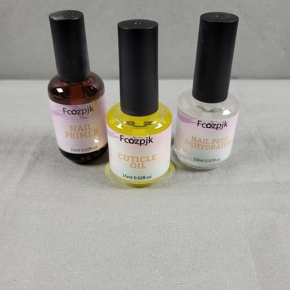Nail Dehydrator and Primer with Cuticle Oil Set 15mL x 3